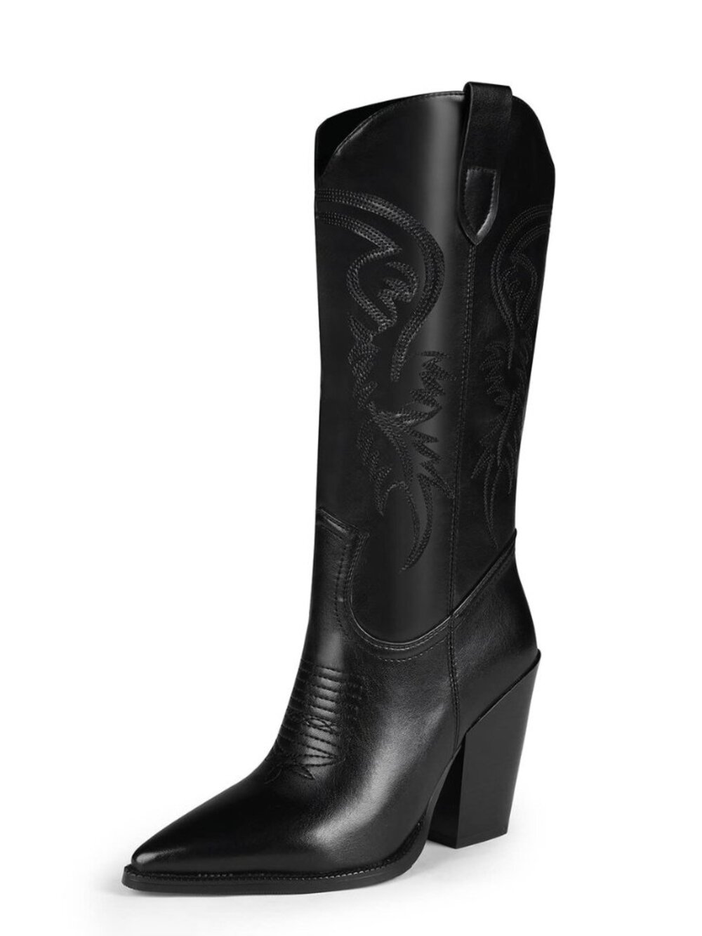 Cowboy Boots Cowgir Boots for Women, Pointed Toe Chunky Heel Western Boots
